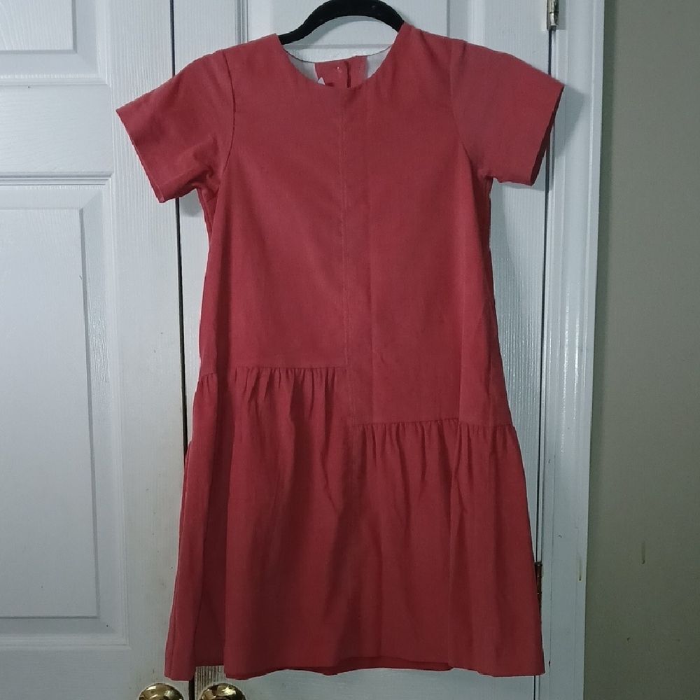 Little English light mauve color corduroy short sleeve dress Sz 12 NWOT